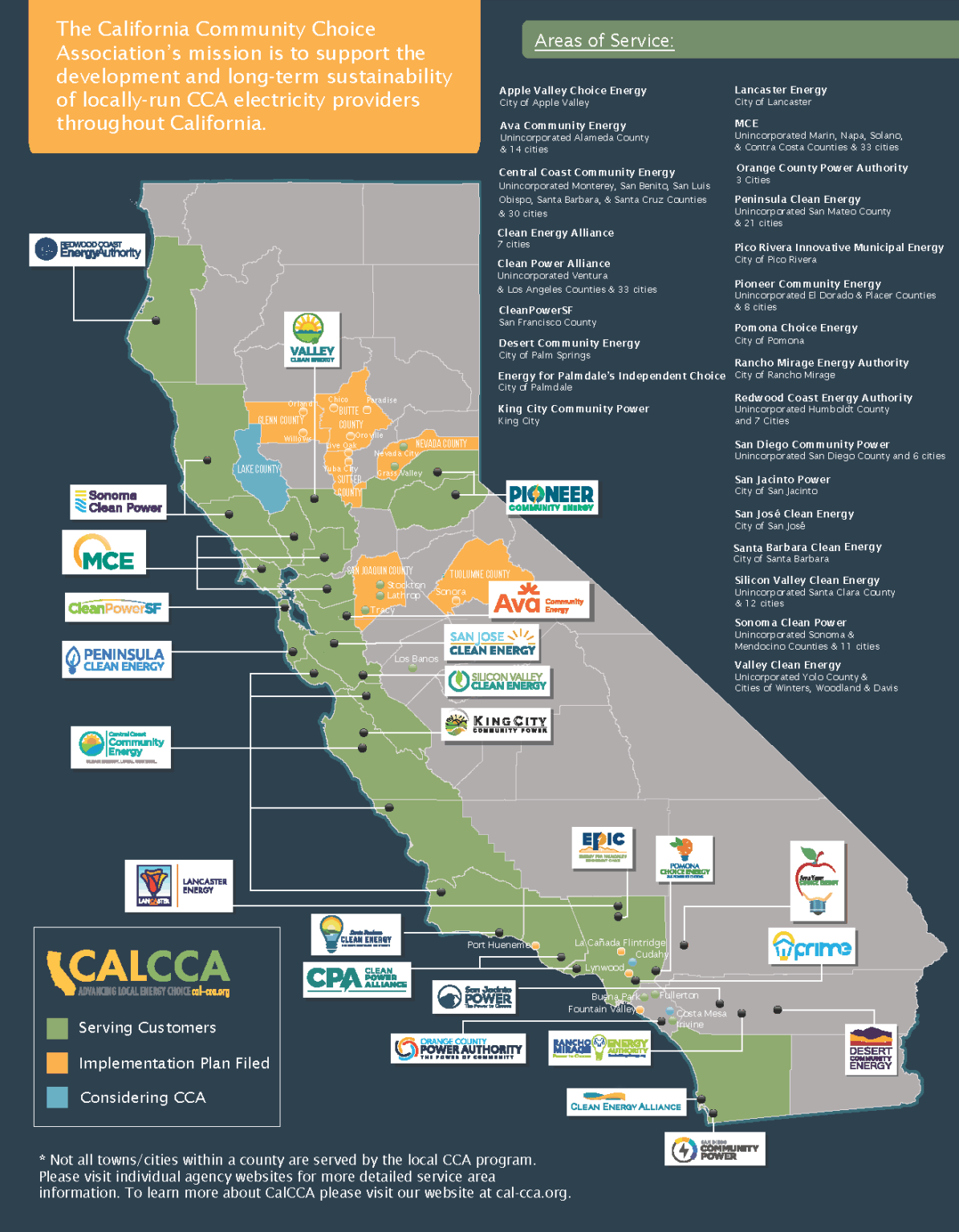 CalCCA Map