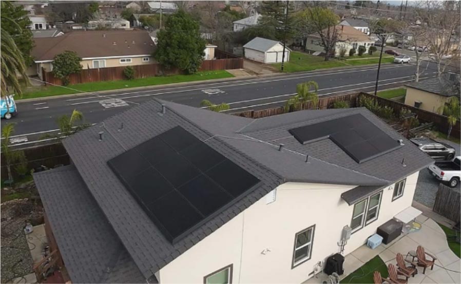 House with solar panels