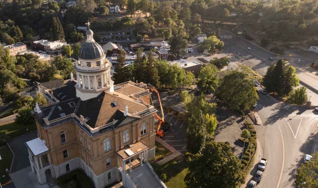 Overhead shot of Auburn, CA