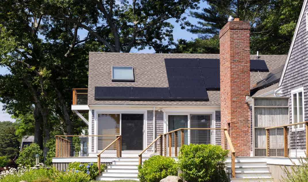House with rooftop solar